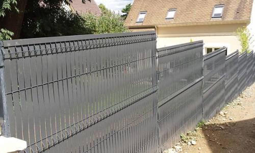 Cloture avec lattes occultation gris anthracite 95 champagne sur oise