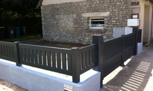 Cloture et portail aluminium gris graphite a chaumont en vexin oise 2