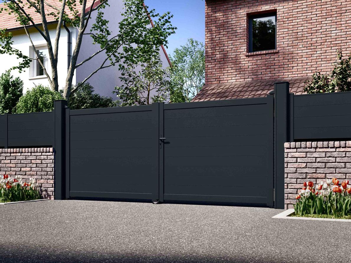 Portail aluminium battant bravo 2100