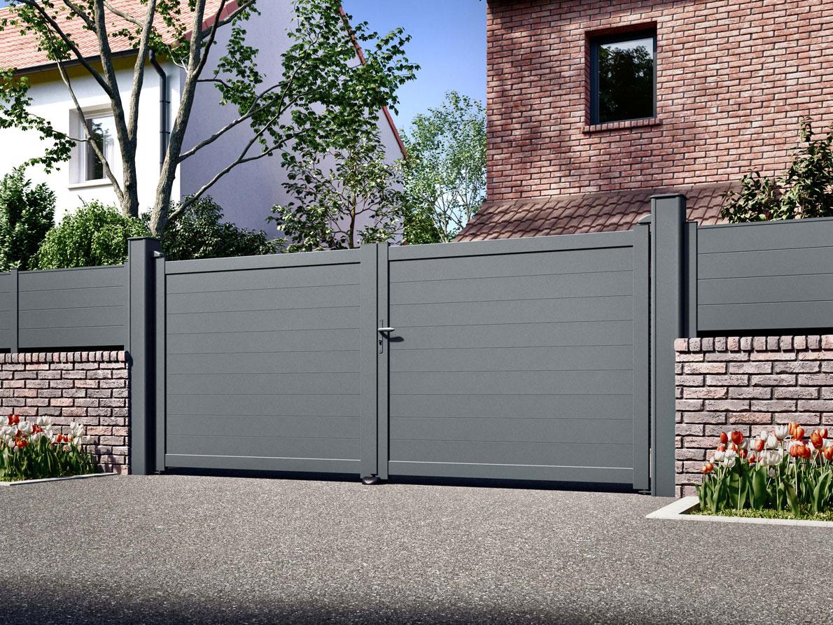 Portail aluminium battant bravo 7016