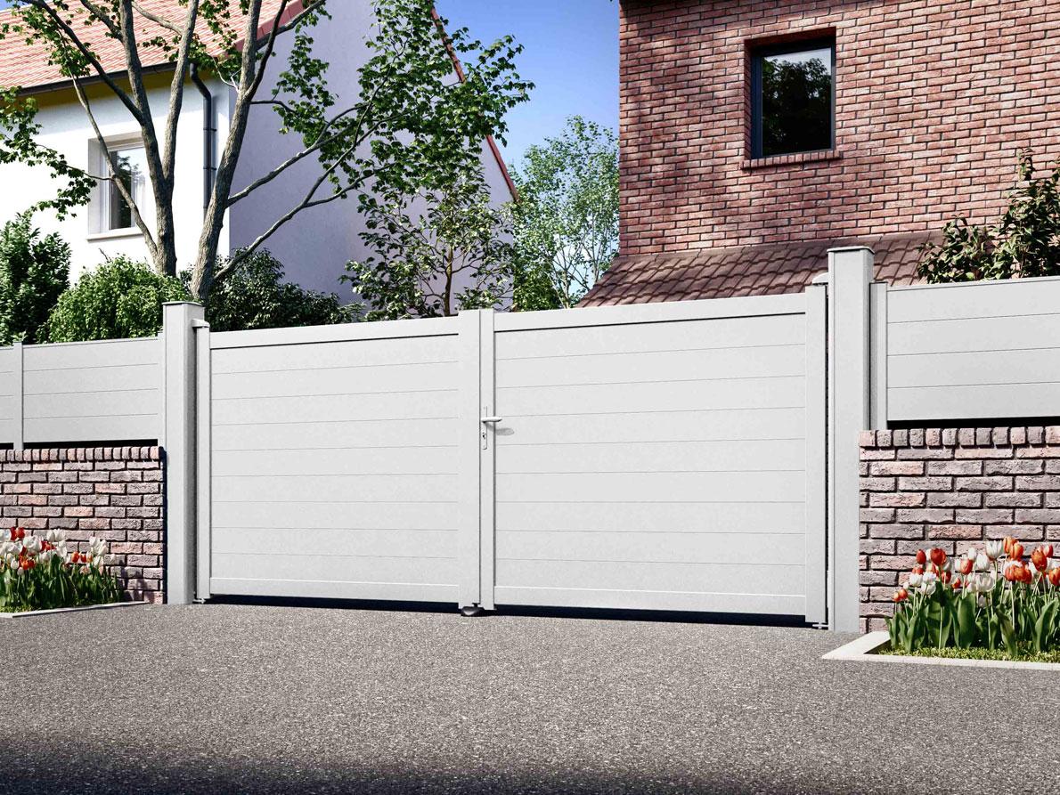 Portail aluminium battant bravo 9016