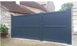 Portail deux vantaux inegaux gris anthracite a delincourt 60240 oise 2