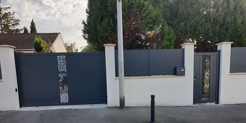 Pose portail coulissant portillon alu a2p tuquet oise