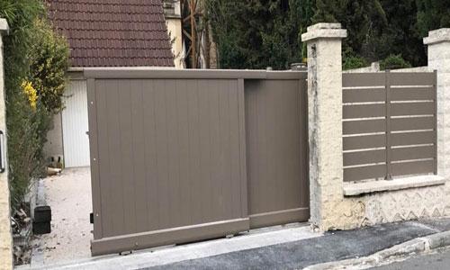 Telescopique escamotable gris beige ral 7006 - Frette sur seine 95